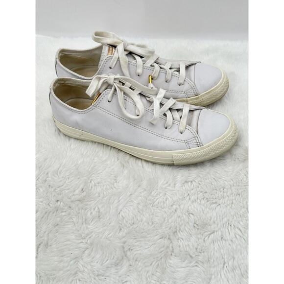 Converse Shoes - Converse Chuck Taylor All Star Dainty OFF WHITE / GOLD Leather Women 9.5 Men7.5